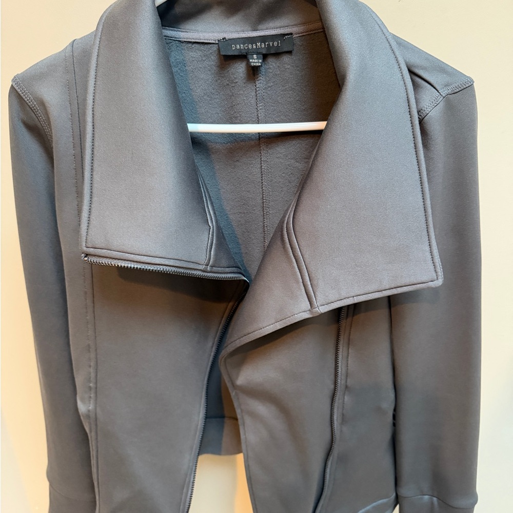 Dance & Marvel Women's Gray Moto Jacket